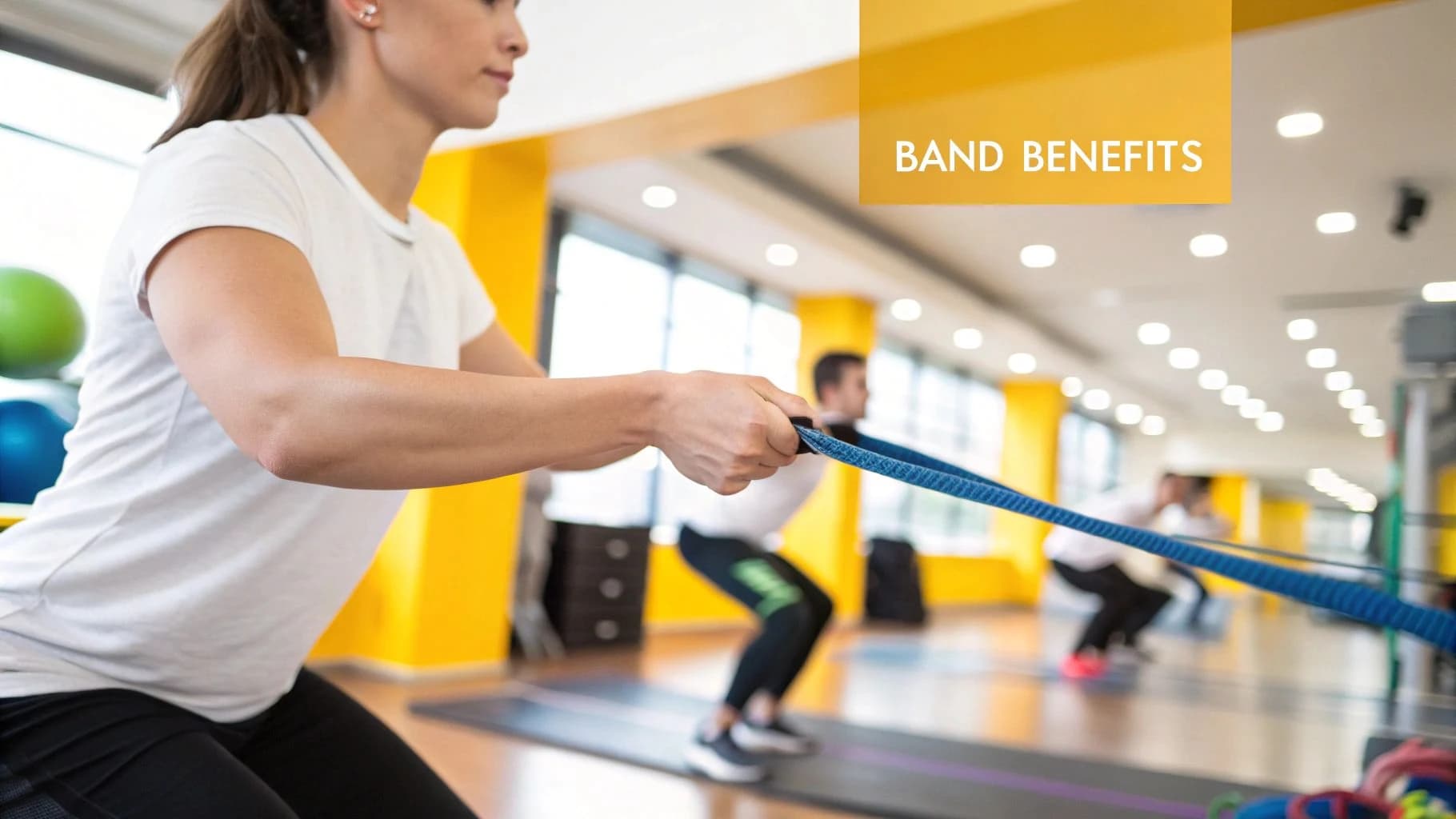 Resistance bands used for a variety of exercises